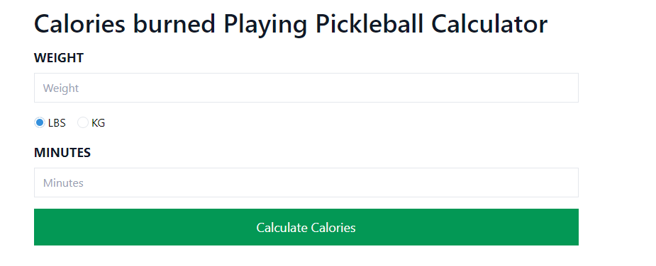 How many calories does pickleball burn