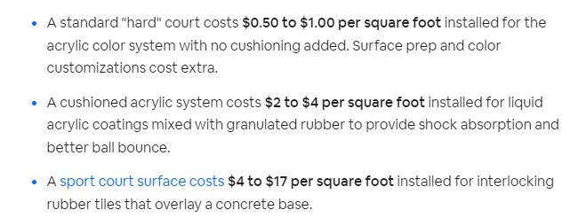 How much does it cost to paint a pickleball court