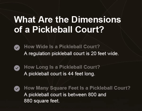 How long is a pickleball court