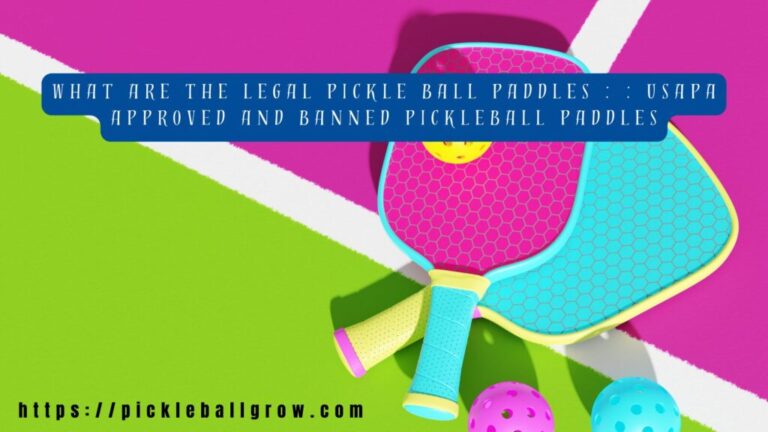 What are the legal pickle ball paddles: USAPA approved And Banned pickleball paddles