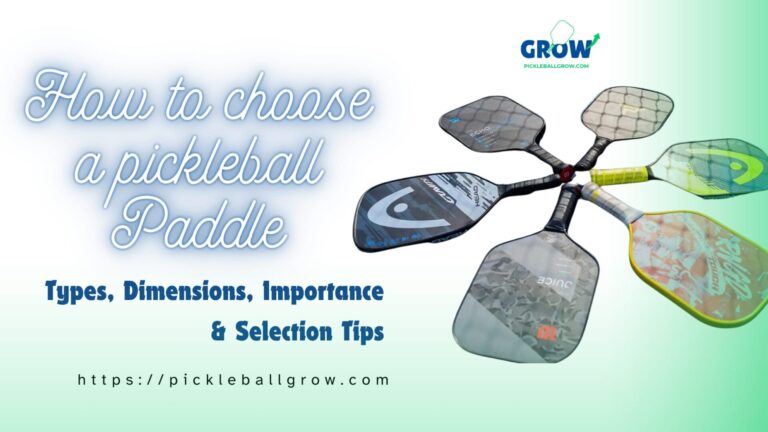 How to choose a pickleball paddle: Types, Dimensions, Importance & Selection Tips